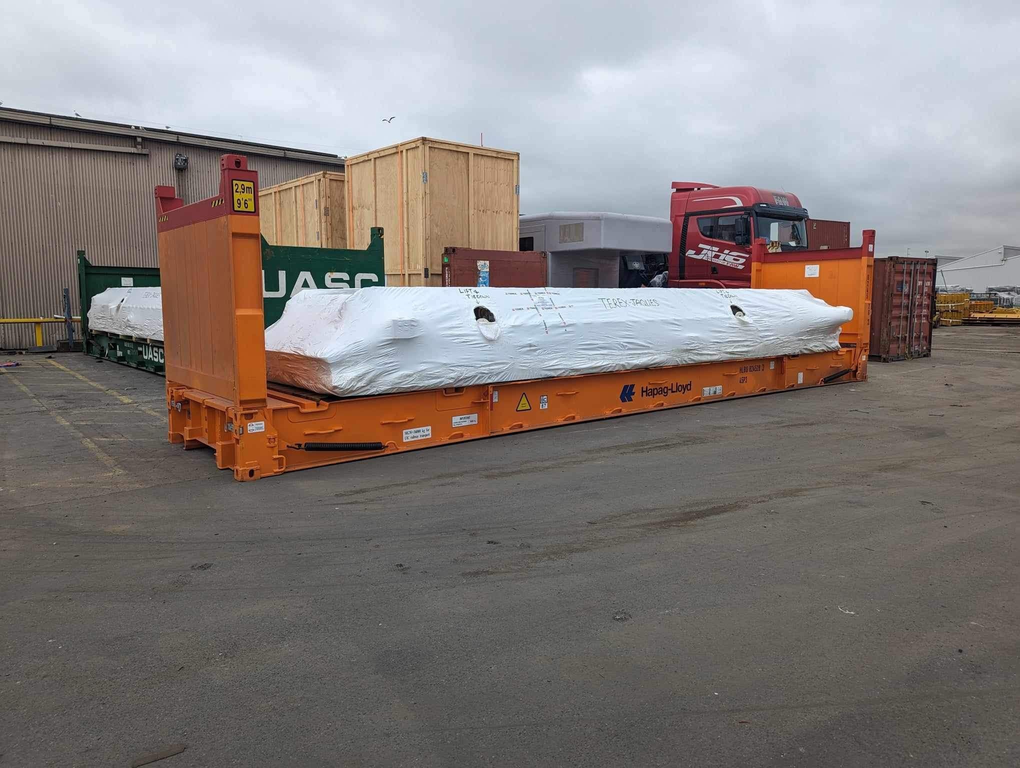flat racked shipping container