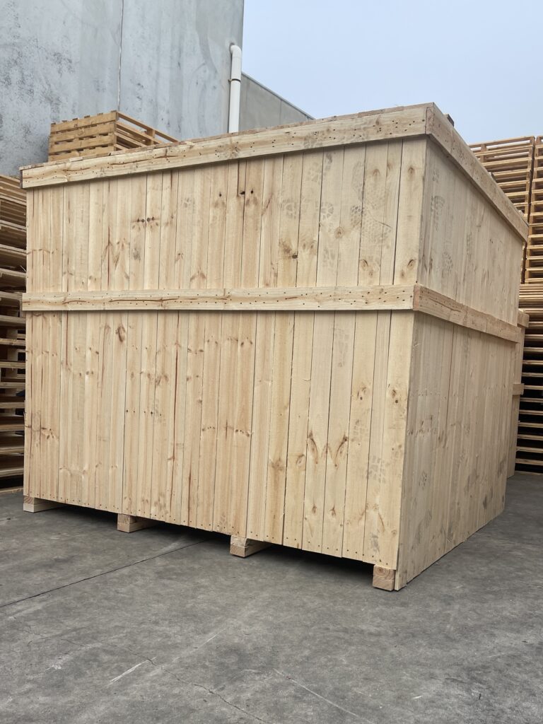 large wooden shipping crate