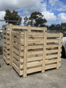 timber crates and Crate n pack Solutions logo in background