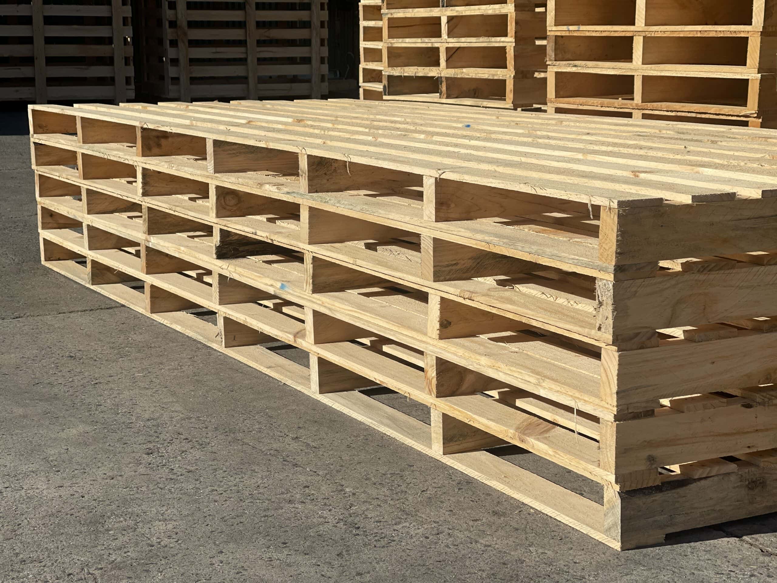 custom pallet and timber crates in background