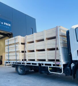 timber case with crate n pack solutions logo in background