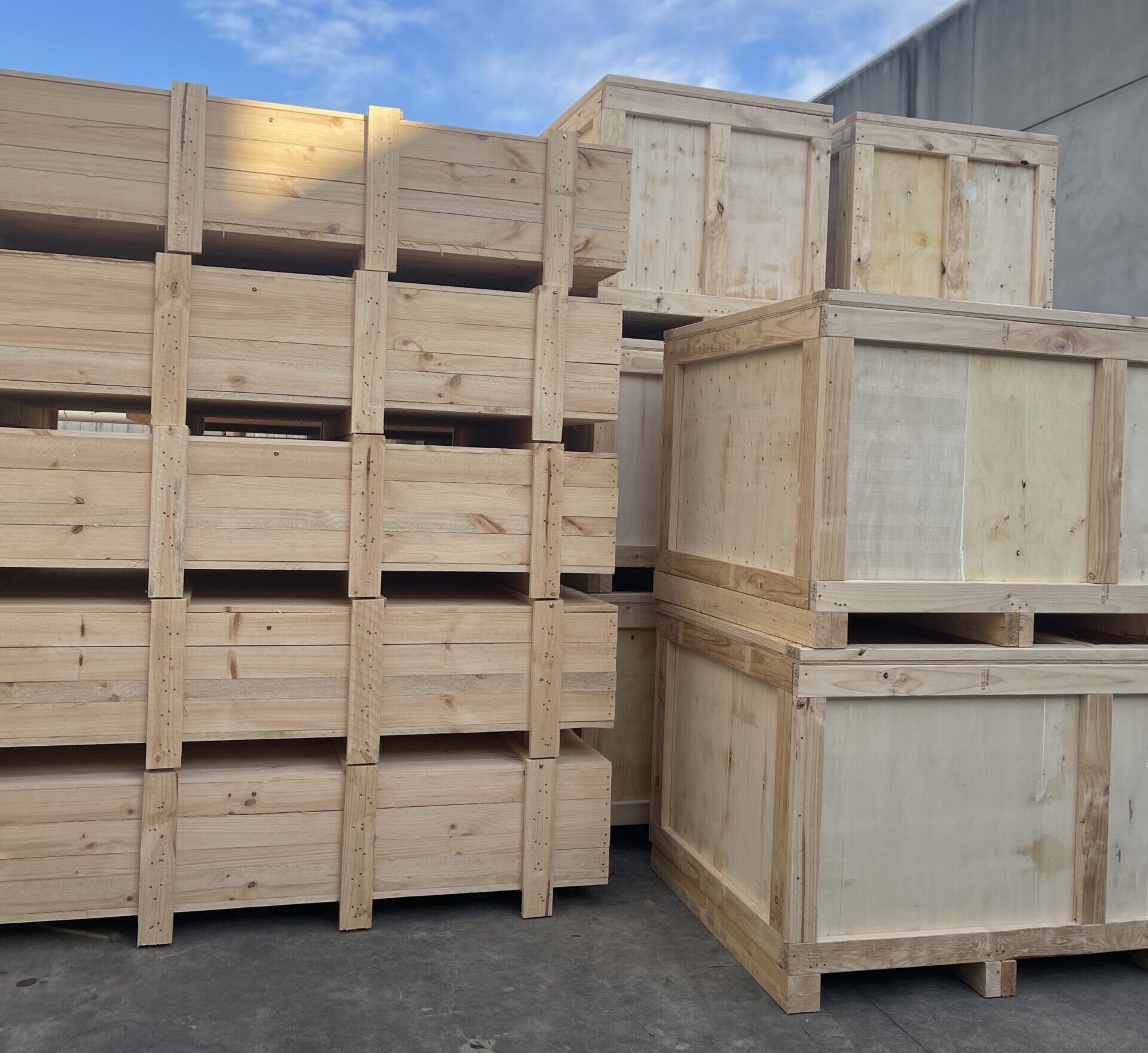 timber case and plywood cases with crate n pack solutions logo in background