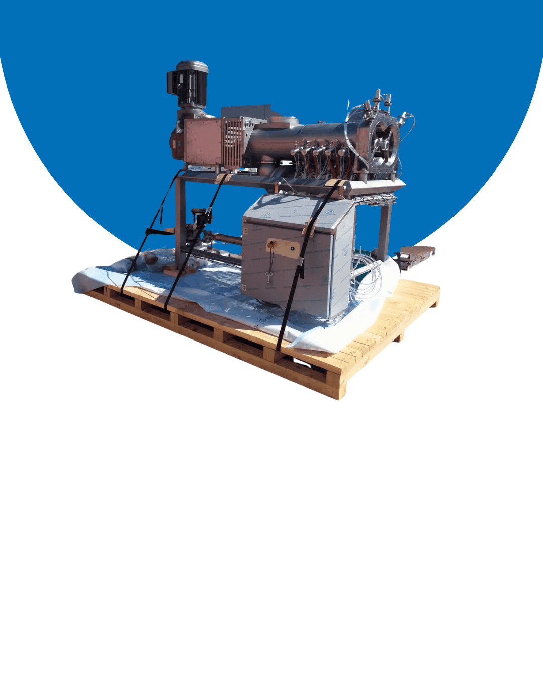 machine on top of timber base