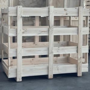 Skeleton wooden crate