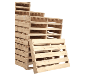 Pallets stacked