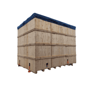 large wooden shipping crate