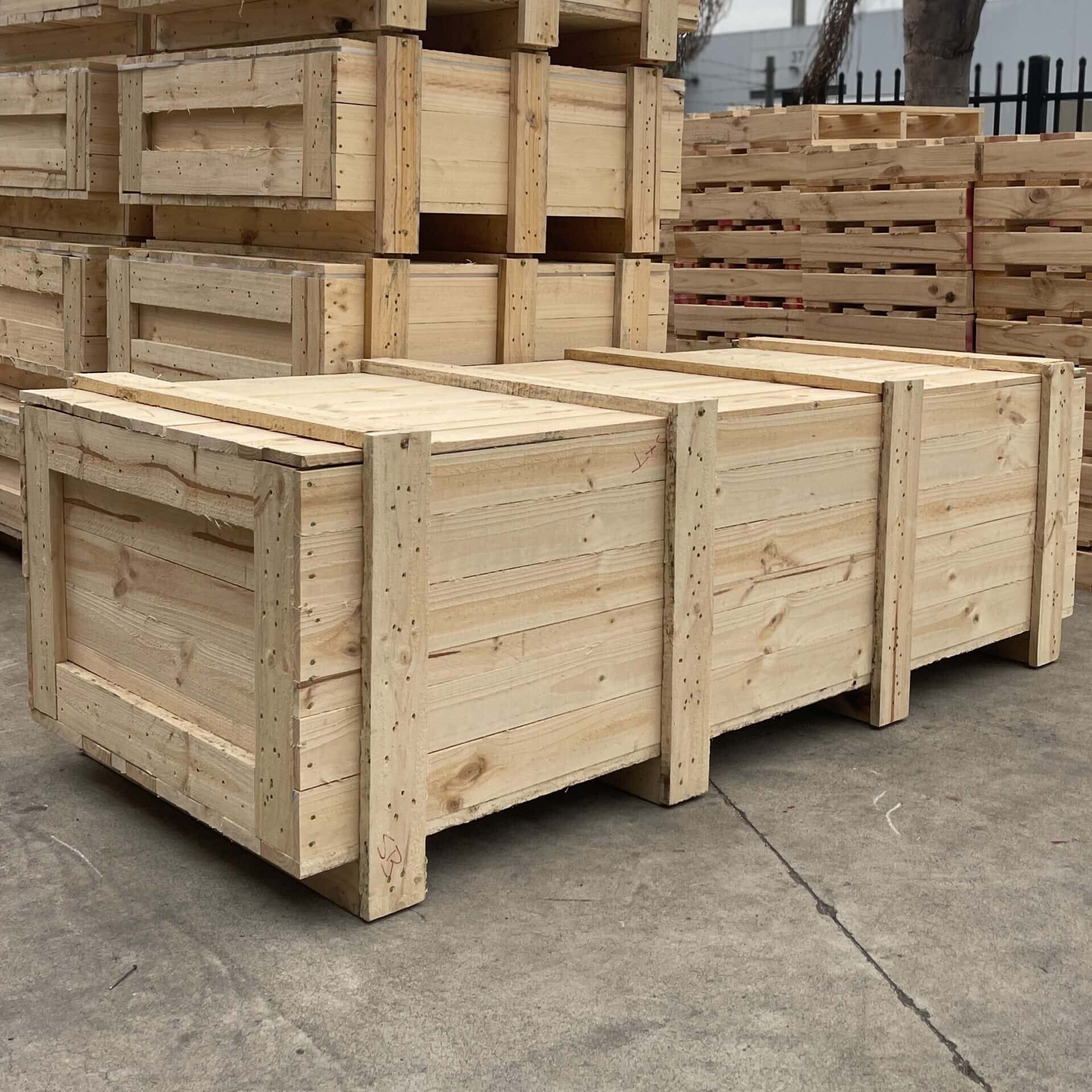 image of Timber Crate and timber pallets in background