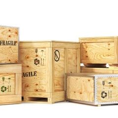 wooden shipping crates