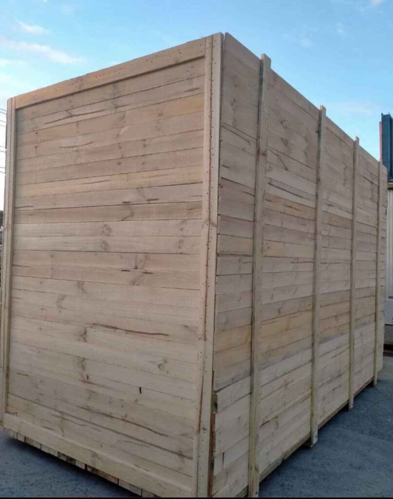 large crates stacked 9