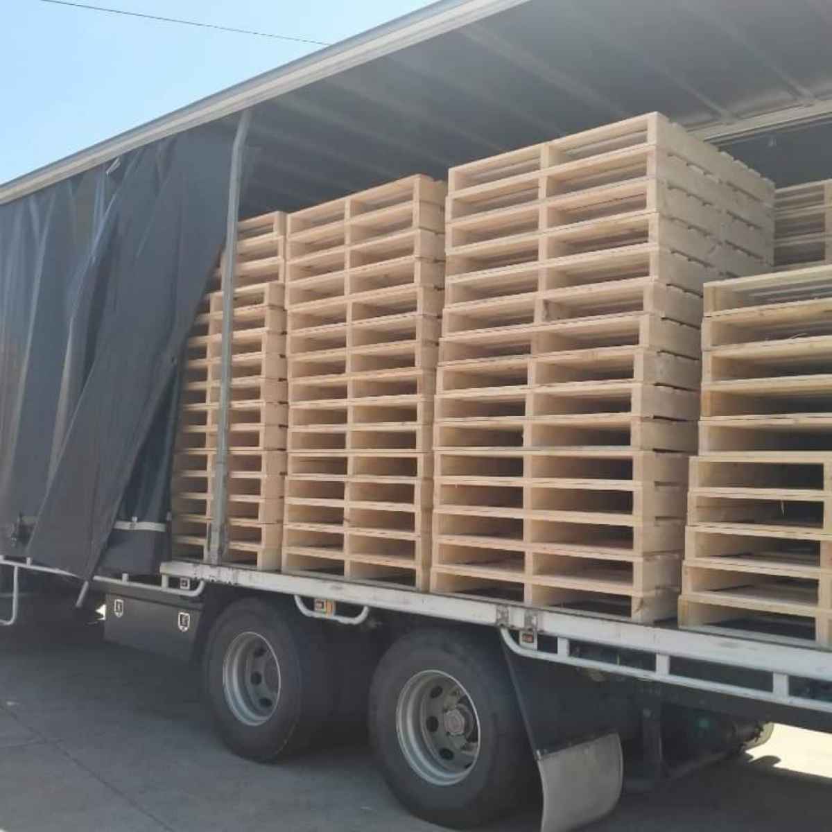 pallets loaded into a truck