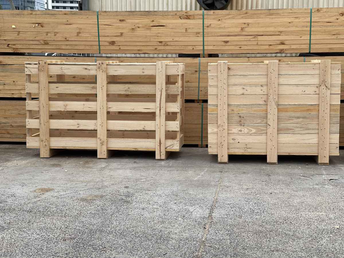 two large wooden crates 1