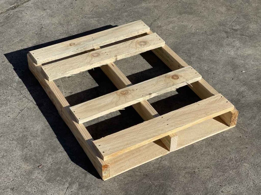 wooden pallet laying on the ground