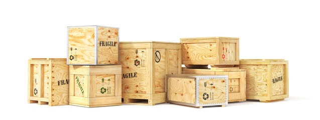 wooden shipping crates